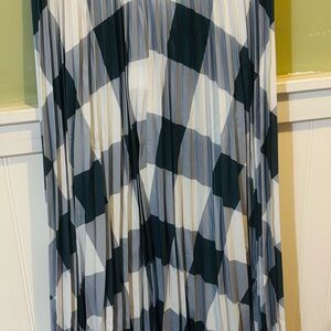 Elegant A-Line Skirt in Black, White, and Gray